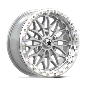 MSA Offroad Wheels – MA53 BOLO UTV BEADLOCK – Silver – 18″x7″ 10mm – Summer Wheels – MA053SD18706U10